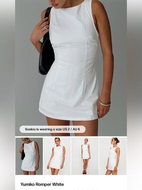Princess Polly White Sleeveless Mini Dress